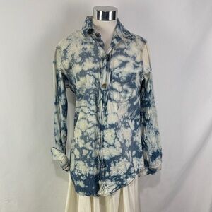 Current Elliot Blue Tie Dye Blouse